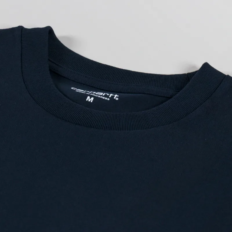 Carhartt WIP American Script T Shirt Deep Night-2