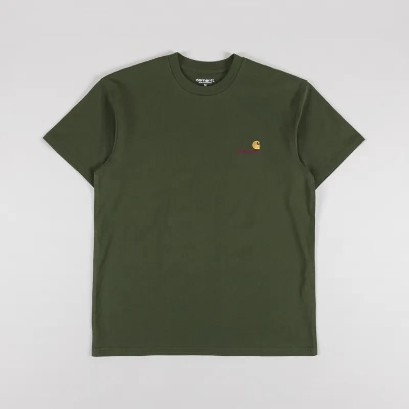 Carhartt WIP American Script T Shirt Tarragon