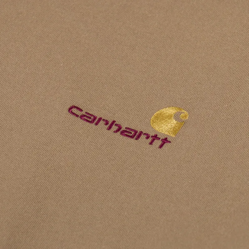 Carhartt WIP American Script T Shirt Peanut-2