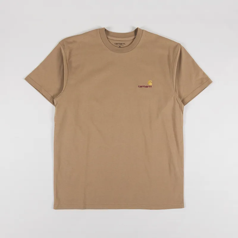 Carhartt WIP American Script T Shirt Peanut