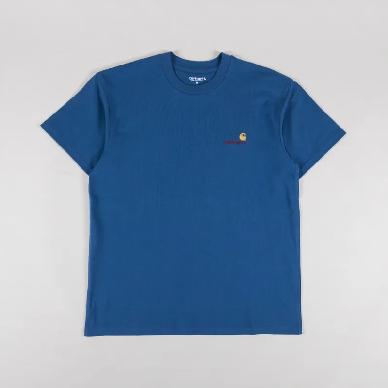 Carhartt WIP American Script T Shirt Sodalite