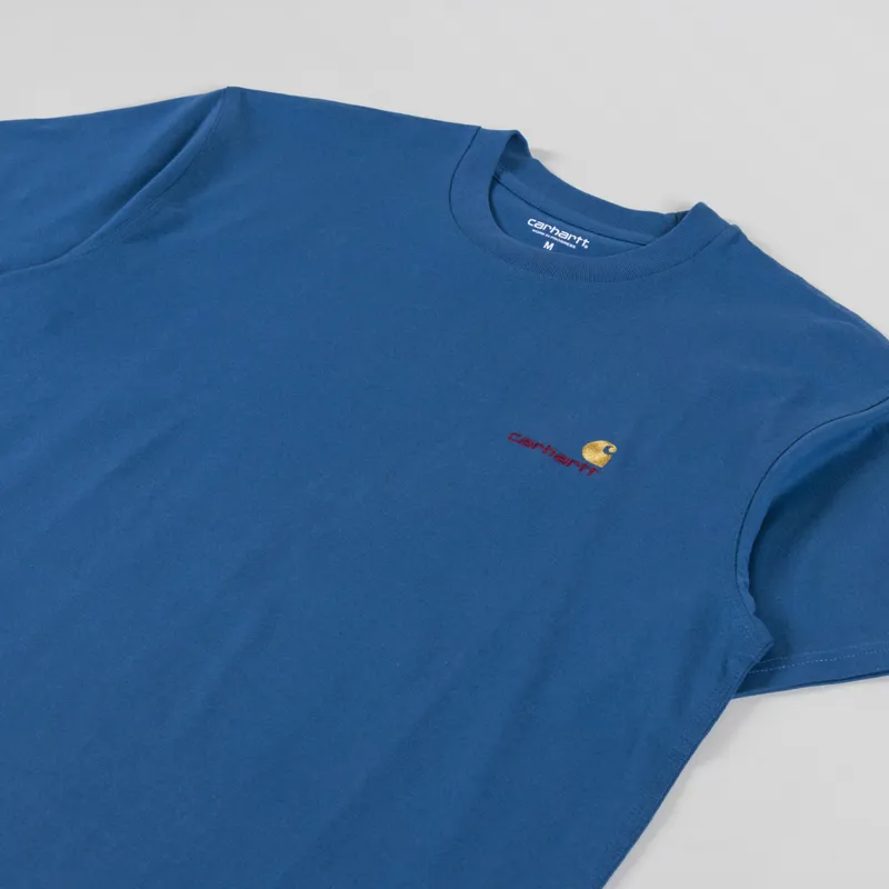 Carhartt WIP American Script T Shirt Sodalite-1