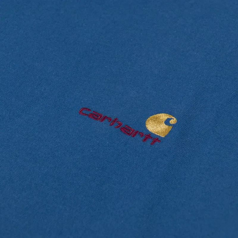 Carhartt WIP American Script T Shirt Sodalite-2