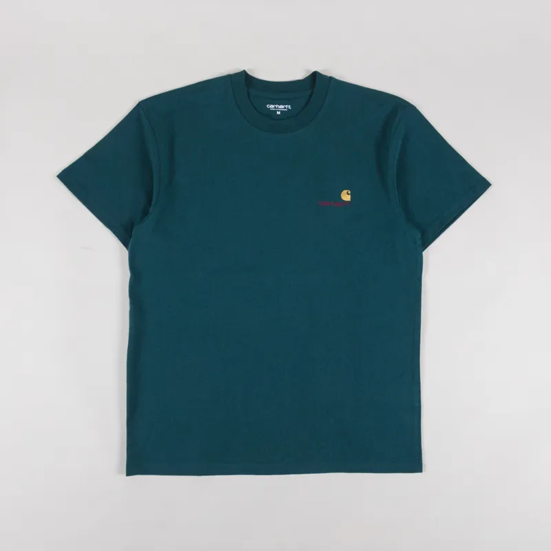 Carhartt WIP American Script T Shirt Malachite