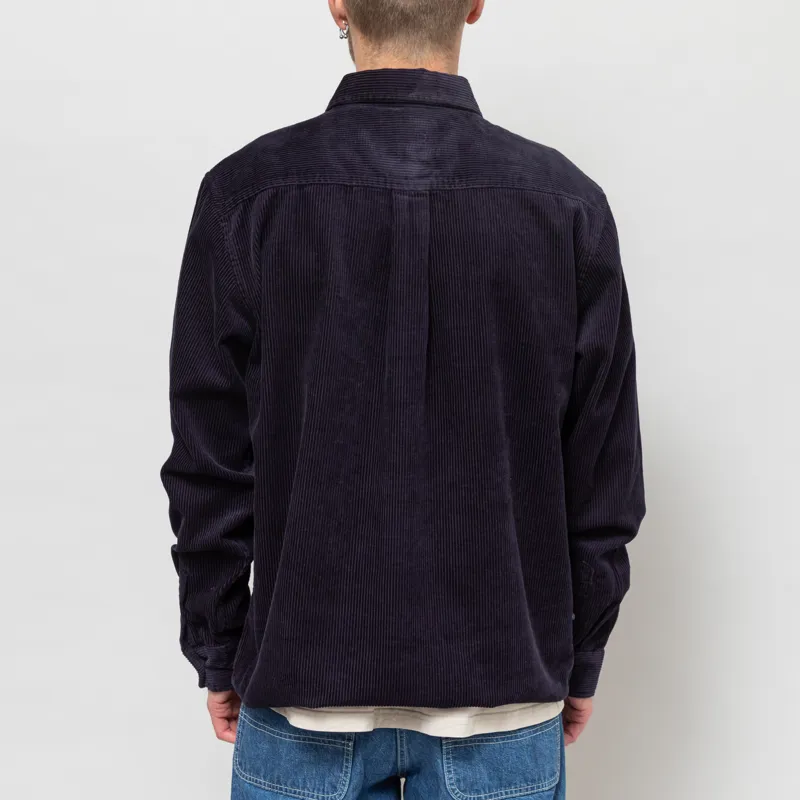 Carhartt WIP Long Sleeve Madison Cord Shirt Dark Navy-3