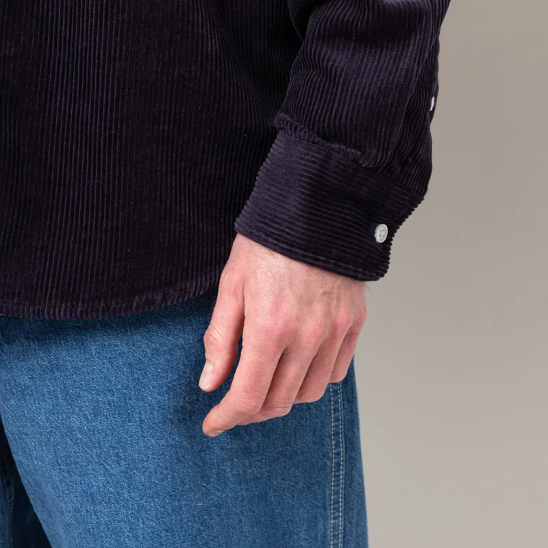 Carhartt WIP Long Sleeve Madison Cord Shirt Dark Navy-8