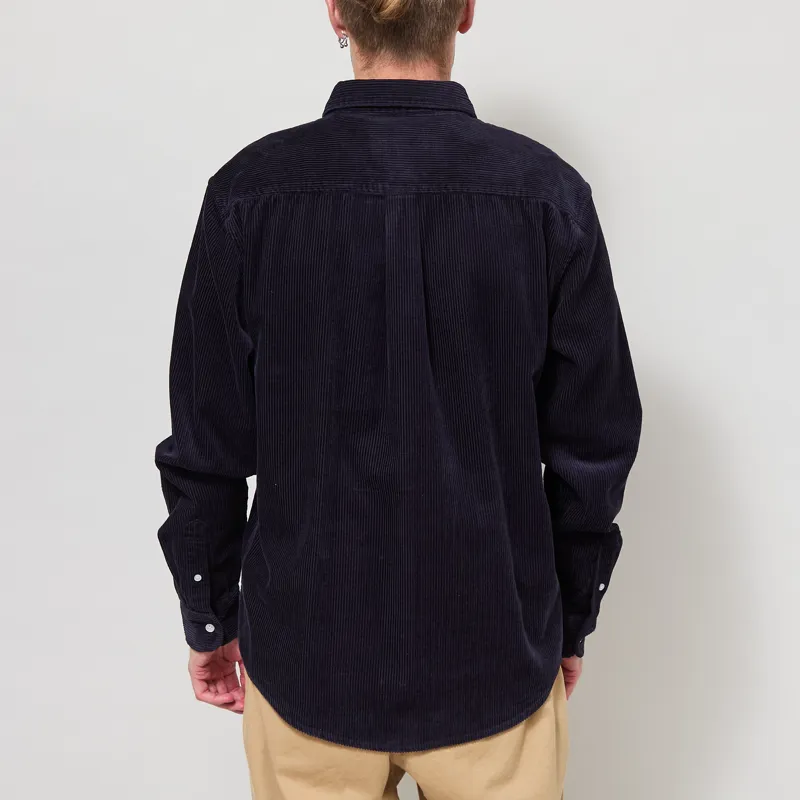 Carhartt WIP Long Sleeve Madison Cord Shirt Dark Navy-2