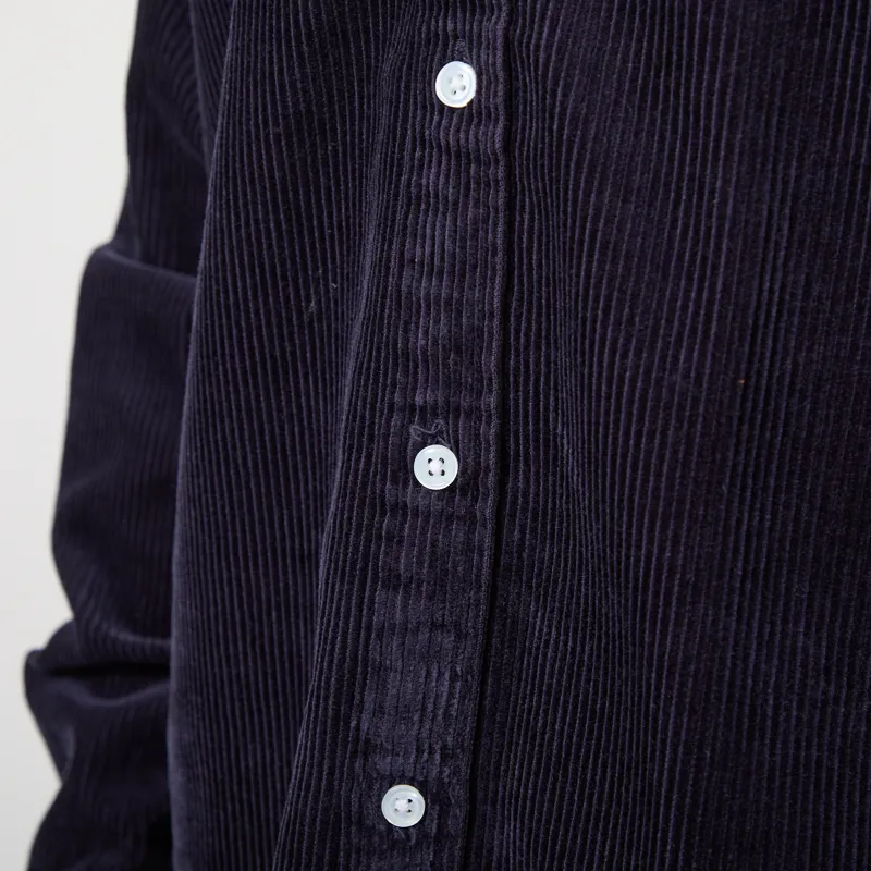 Carhartt WIP Long Sleeve Madison Cord Shirt Dark Navy-6