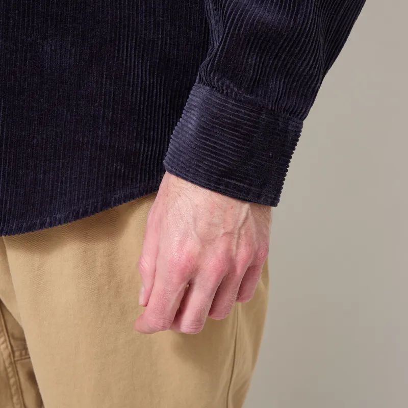 Carhartt WIP Long Sleeve Madison Cord Shirt Dark Navy-7