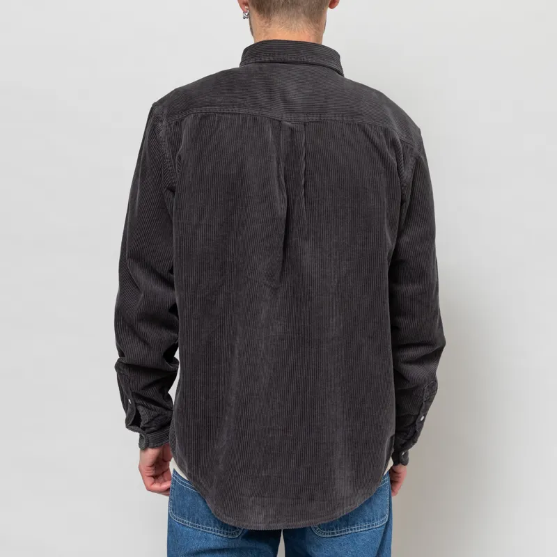 Carhartt WIP Long Sleeve Madison Cord Shirt Graphite-3