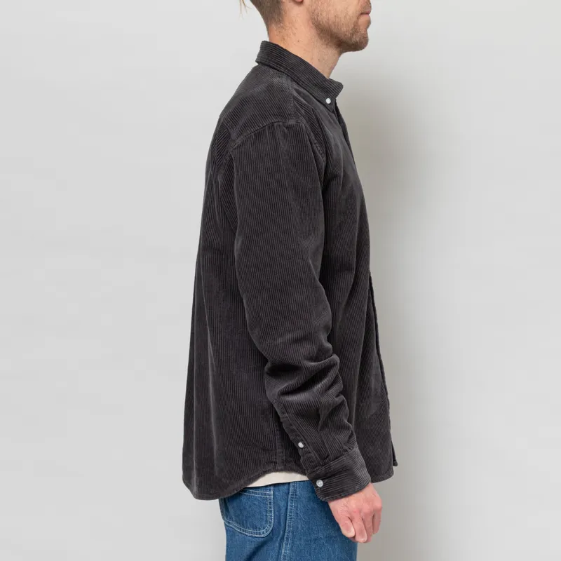 Carhartt WIP Long Sleeve Madison Cord Shirt Graphite-4