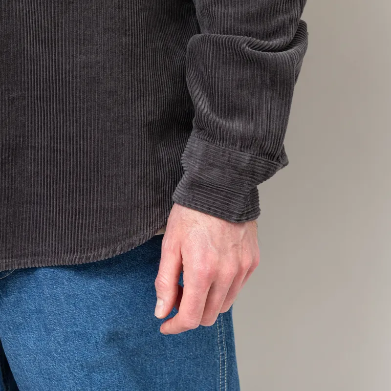 Carhartt WIP Long Sleeve Madison Cord Shirt Graphite-8