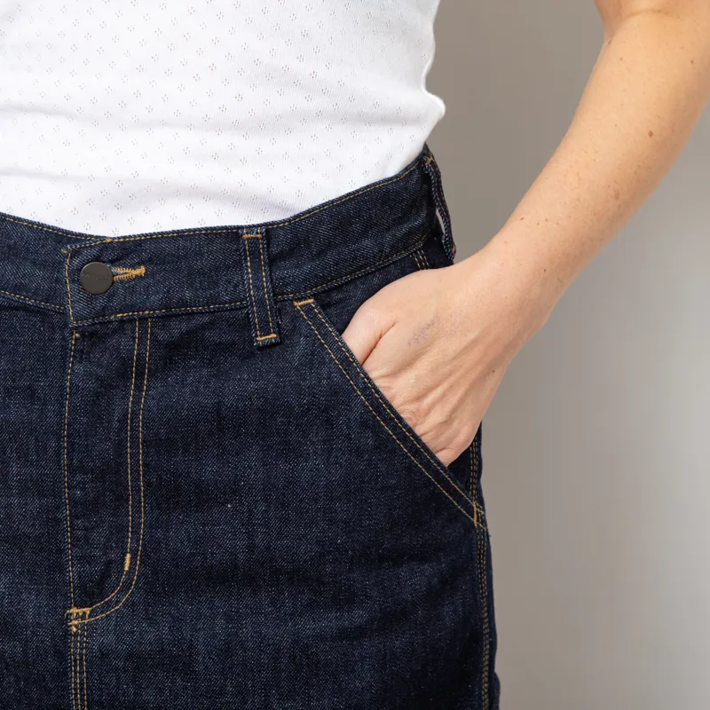 Carhartt WIP Womens Single Knee Skirt Blue Rinsed-8