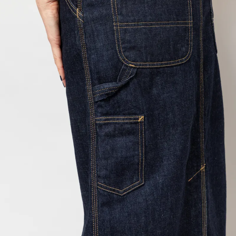 Carhartt WIP Womens Single Knee Skirt Blue Rinsed-9