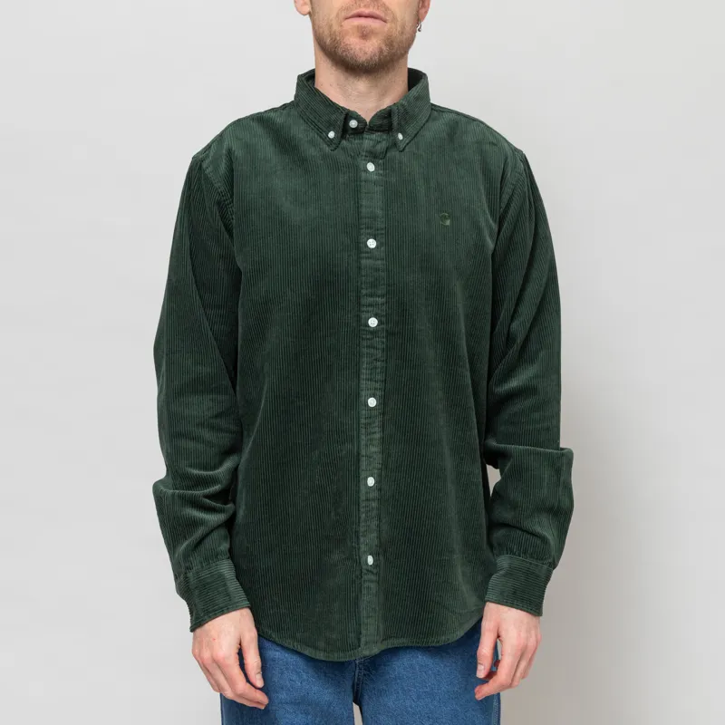 Carhartt WIP Long Sleeve Madison Cord Shirt Sycamore Tree