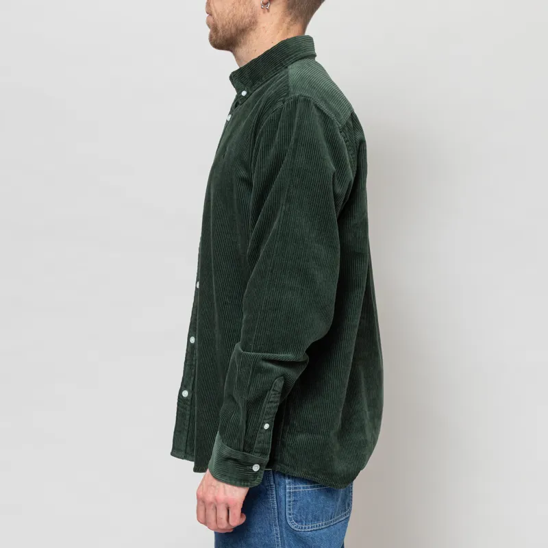 Carhartt WIP Long Sleeve Madison Cord Shirt Sycamore Tree-2