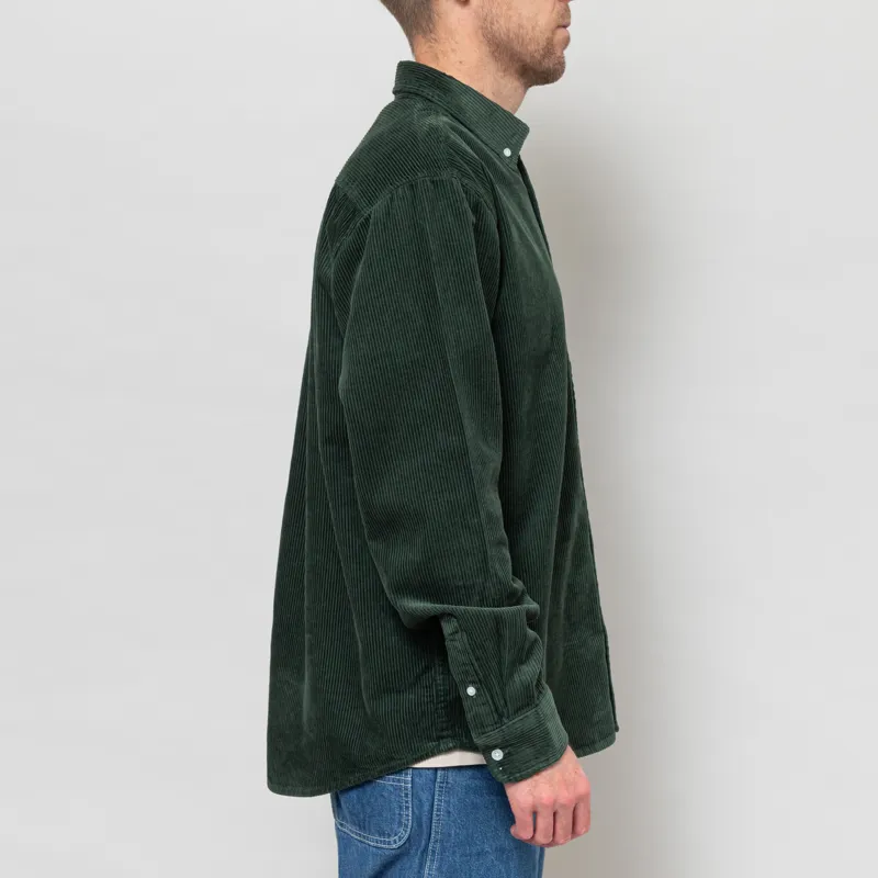 Carhartt WIP Long Sleeve Madison Cord Shirt Sycamore Tree-4