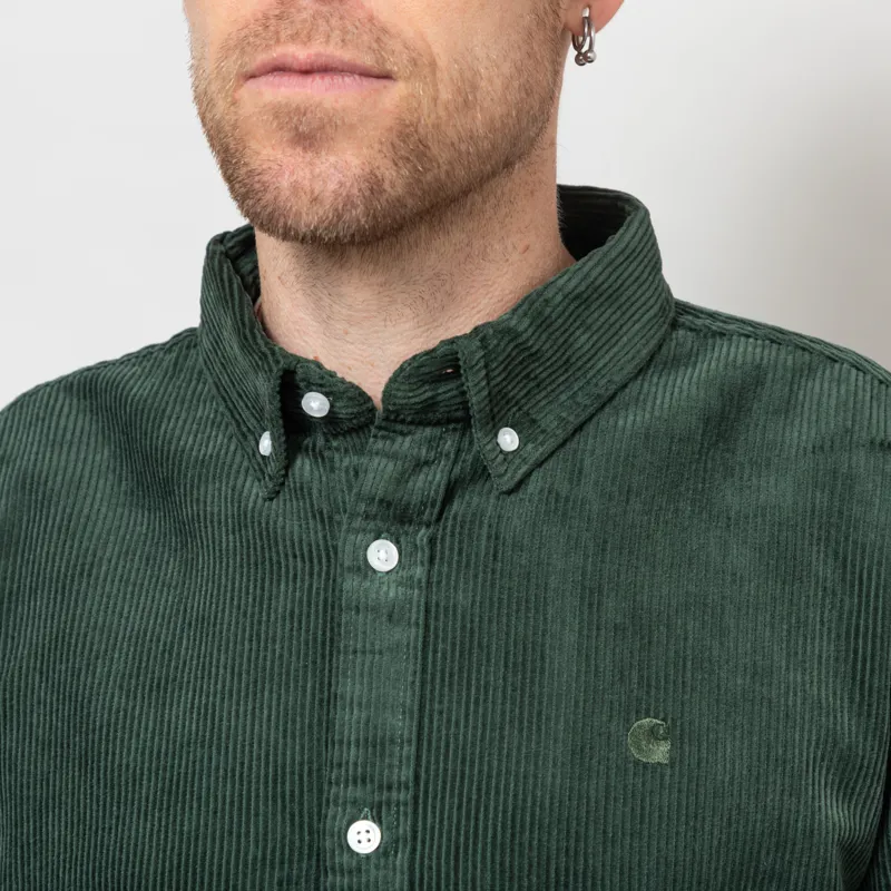 Carhartt WIP Long Sleeve Madison Cord Shirt Sycamore Tree-5