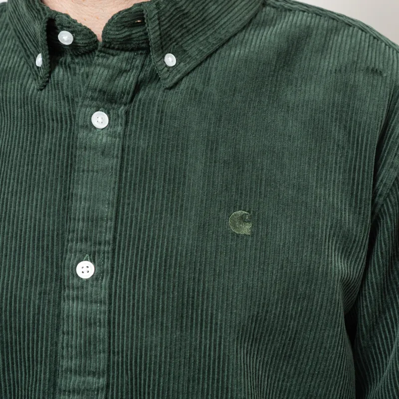 Carhartt WIP Long Sleeve Madison Cord Shirt Sycamore Tree-6