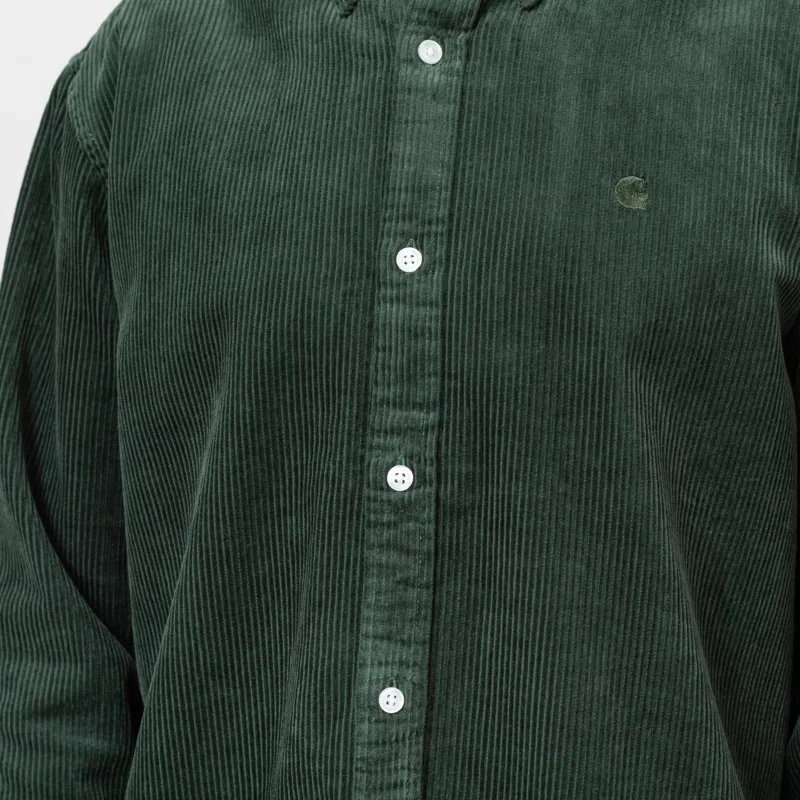 Carhartt WIP Long Sleeve Madison Cord Shirt Sycamore Tree-7