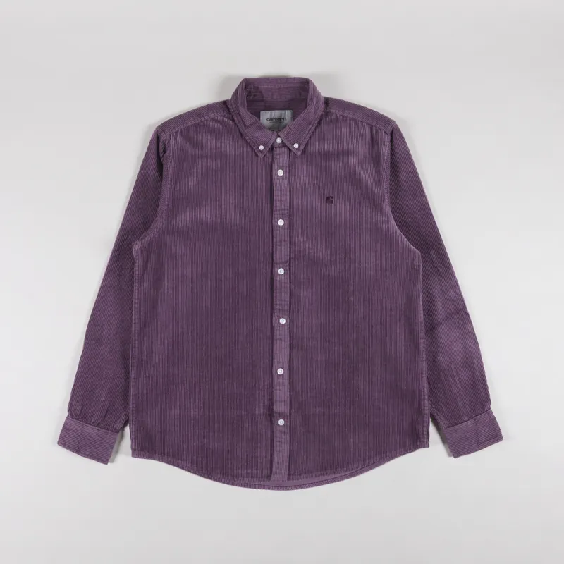 Carhartt WIP Long Sleeve Madison Cord Shirt Phlox