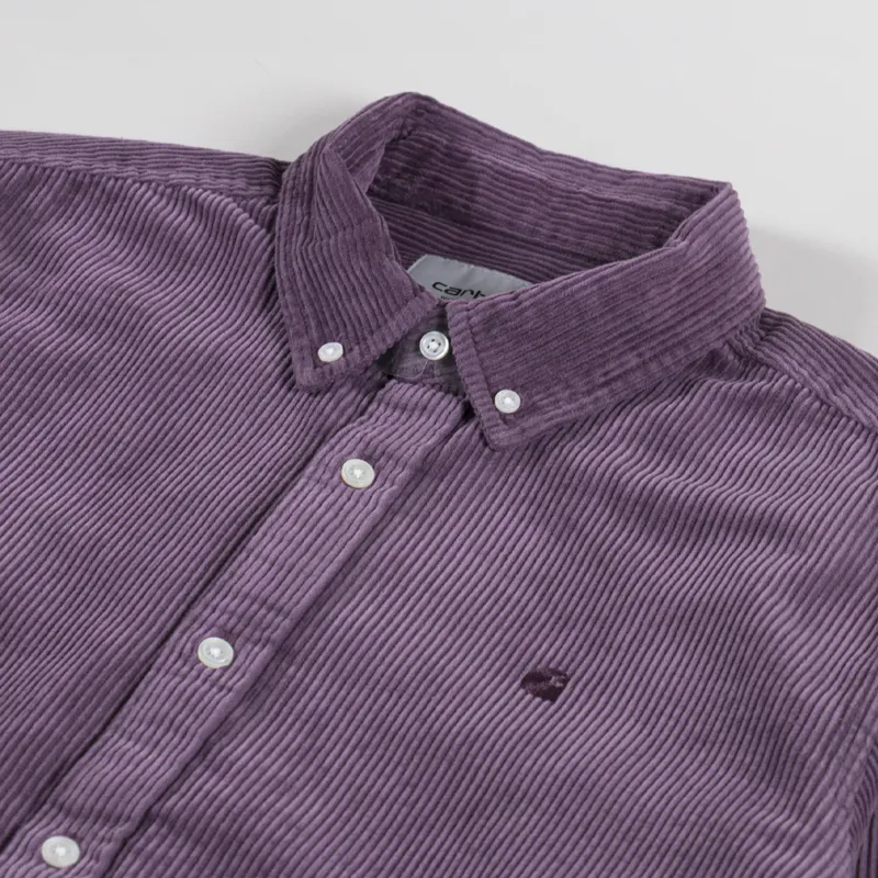 Carhartt WIP Long Sleeve Madison Cord Shirt Phlox-4
