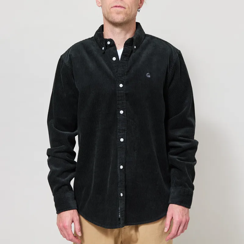 Carhartt WIP Long Sleeve Madison Cord Shirt Raven