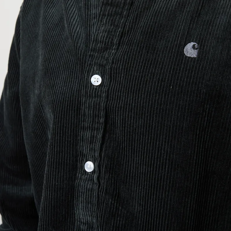 Carhartt WIP Long Sleeve Madison Cord Shirt Raven-4