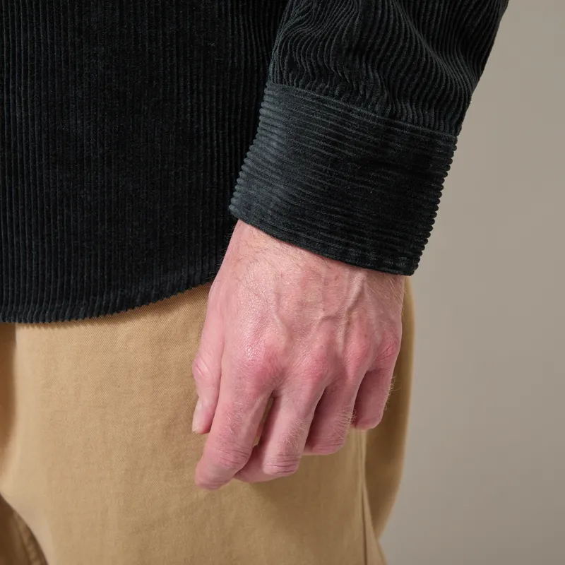 Carhartt WIP Long Sleeve Madison Cord Shirt Raven-6