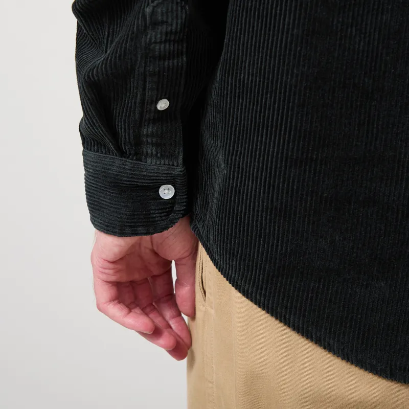 Carhartt WIP Long Sleeve Madison Cord Shirt Raven-7