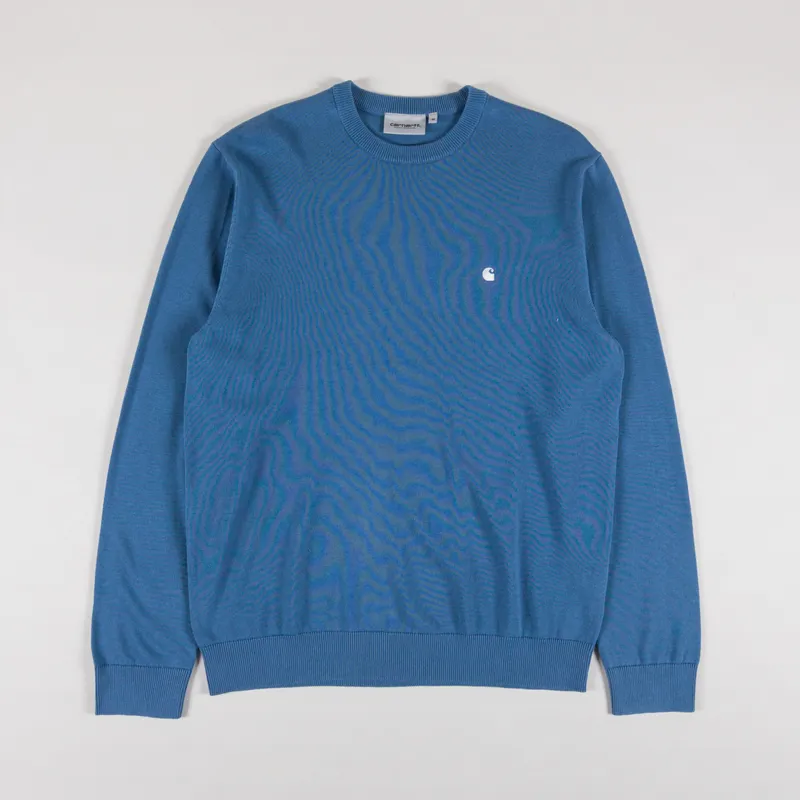 Carhartt WIP Madison Sweater Icy Water White