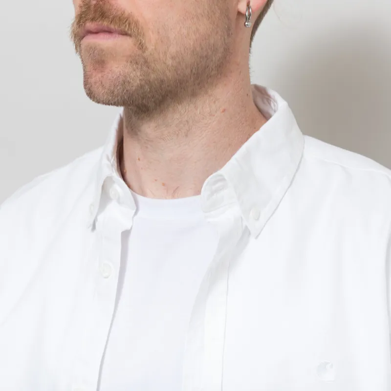 Carhartt WIP Long Sleeve Bolton Shirt White-5