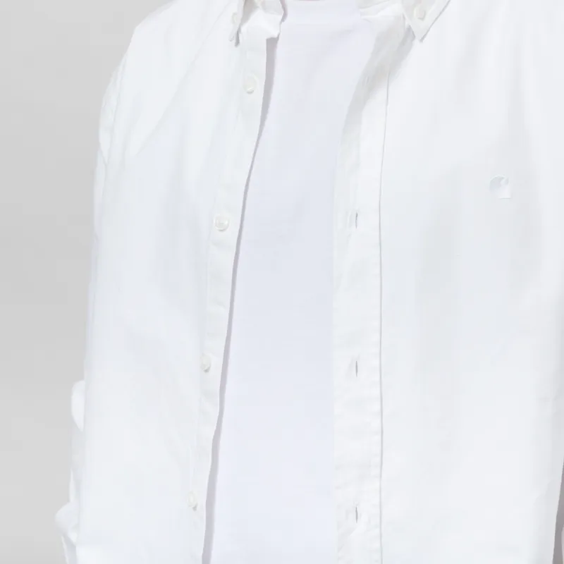 Carhartt WIP Long Sleeve Bolton Shirt White-6