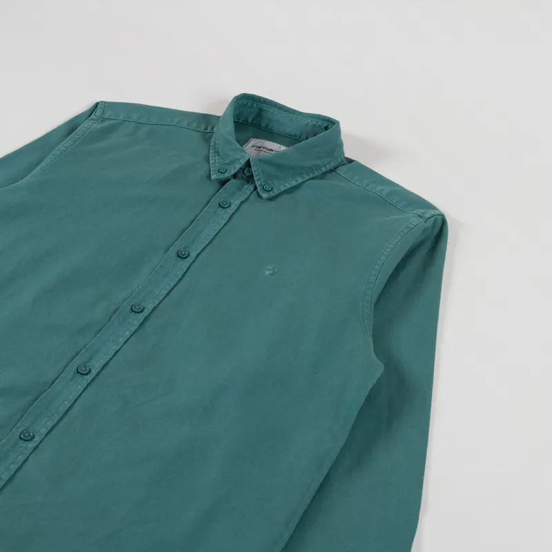 Carhartt WIP Long Sleeve Bolton Shirt Silver Pine-2