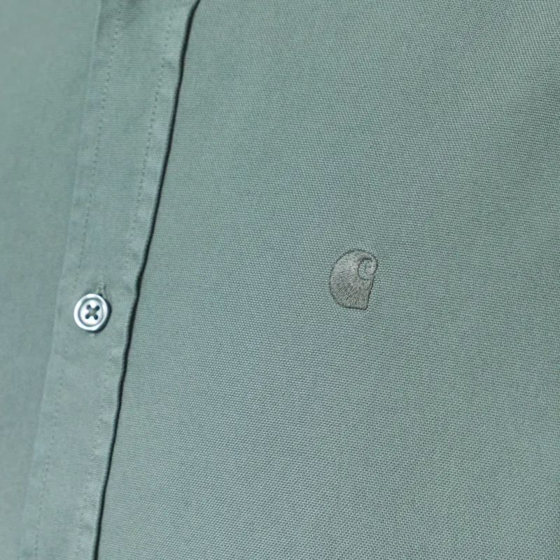 Carhartt WIP Long Sleeve Bolton Shirt Velvet Green-8