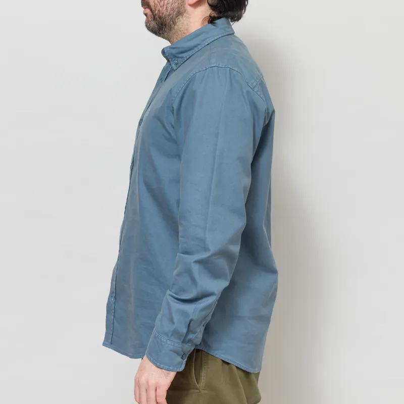 Carhartt WIP Long Sleeve Bolton Shirt Velvet Blue-3
