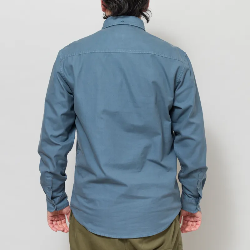 Carhartt WIP Long Sleeve Bolton Shirt Velvet Blue-4