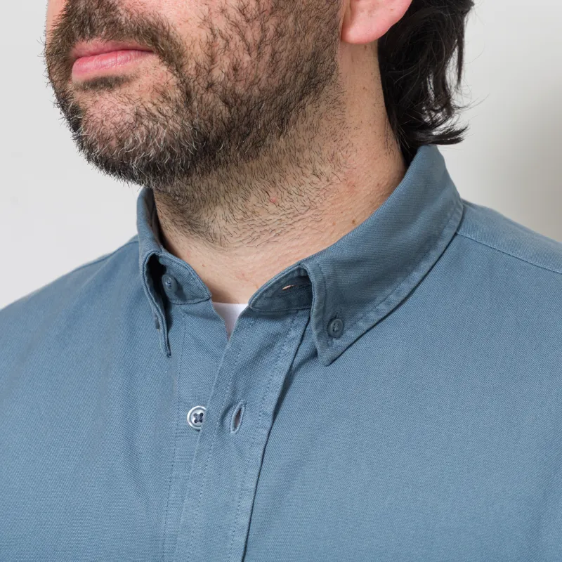 Carhartt WIP Long Sleeve Bolton Shirt Velvet Blue-6