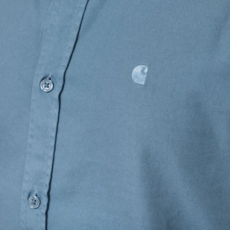 Carhartt WIP Long Sleeve Bolton Shirt Velvet Blue-8