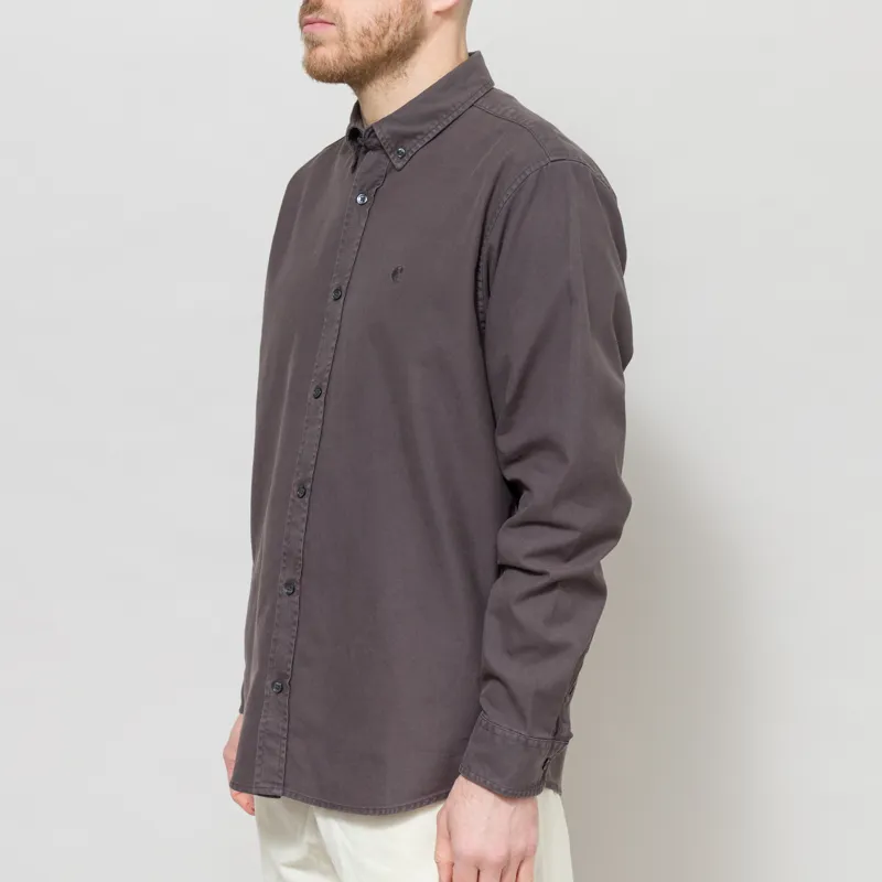 Carhartt WIP Long Sleeve Bolton Shirt Graphite-2