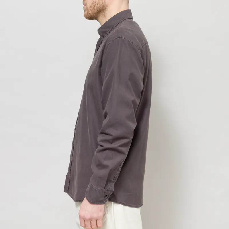 Carhartt WIP Long Sleeve Bolton Shirt Graphite-3