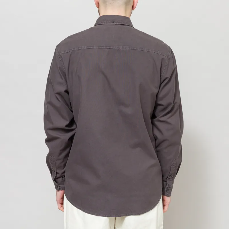Carhartt WIP Long Sleeve Bolton Shirt Graphite-4