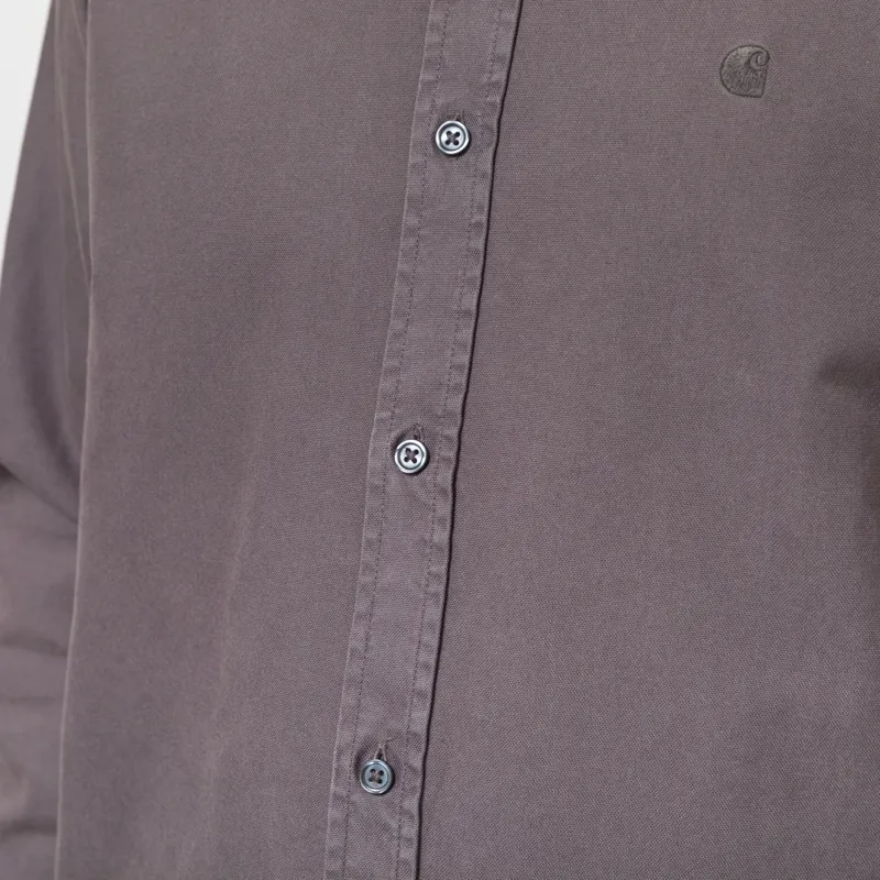 Carhartt WIP Long Sleeve Bolton Shirt Graphite-8