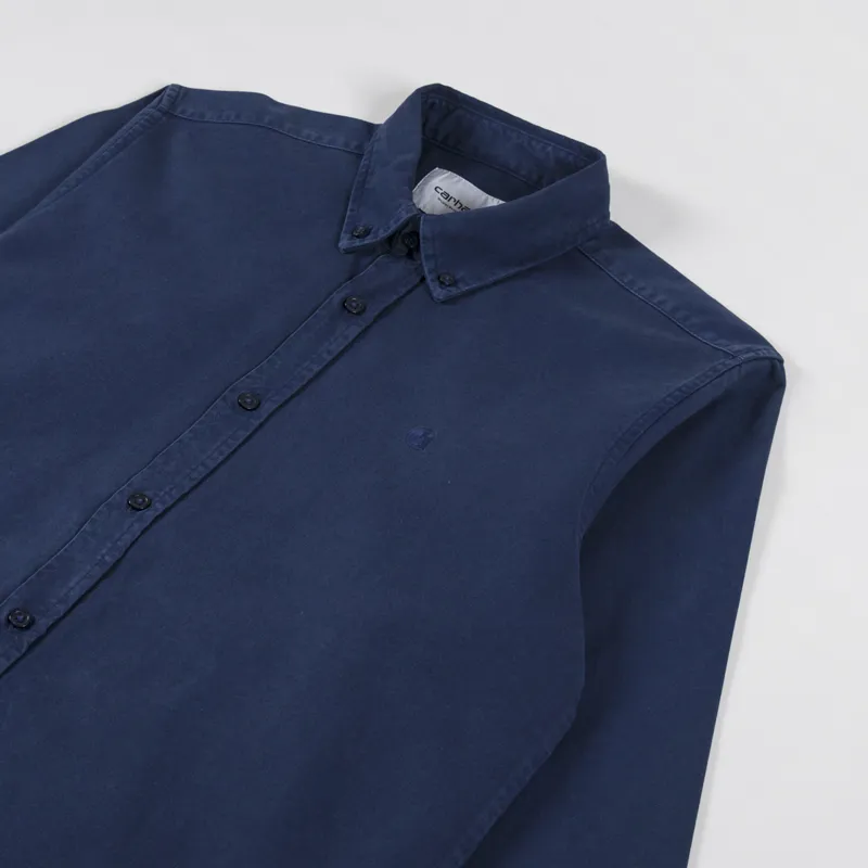 Carhartt WIP Long Sleeve Bolton Shirt Air Force Blue-2