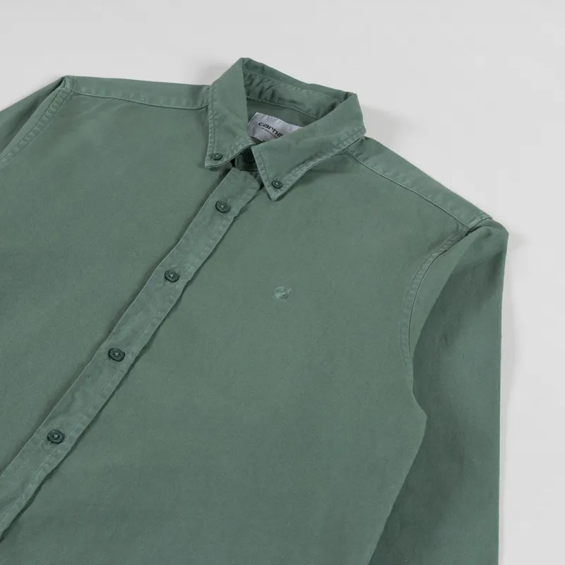 Carhartt WIP Long Sleeve Bolton Shirt Duck Green-1