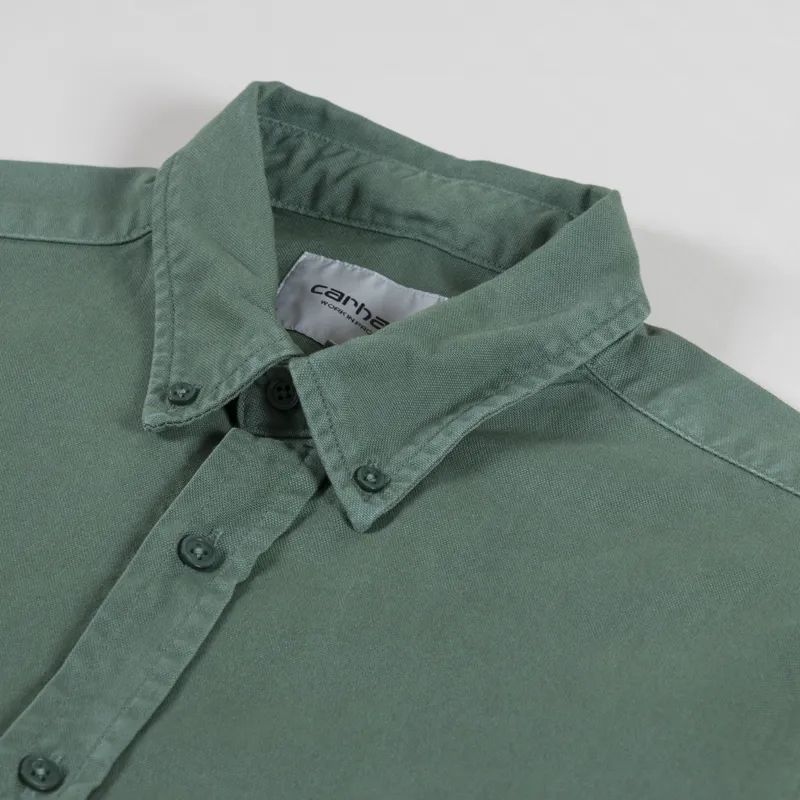 Carhartt WIP Long Sleeve Bolton Shirt Duck Green-3
