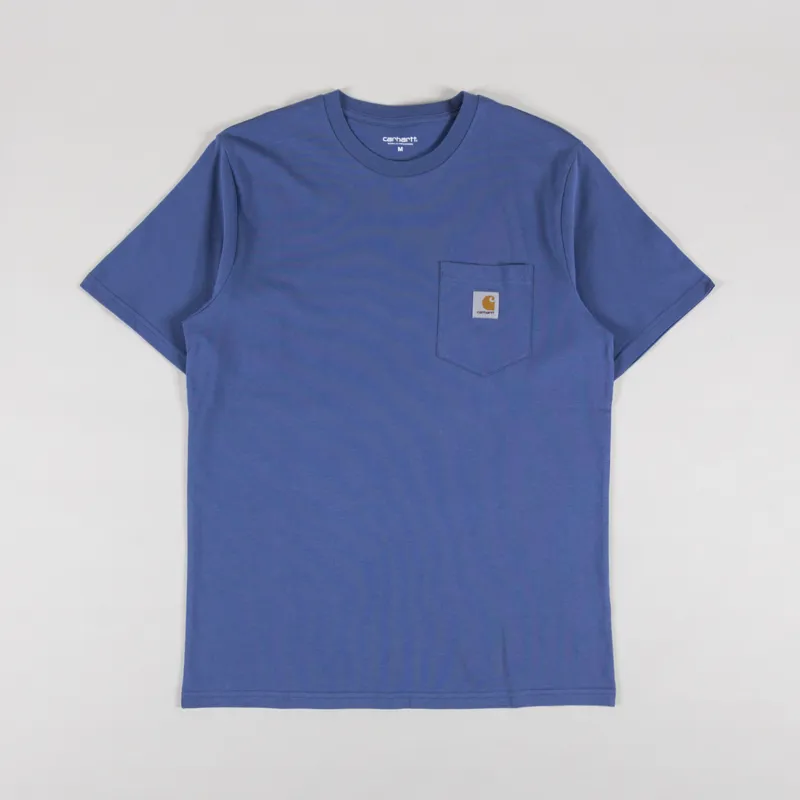 Carhartt WIP Pocket T Shirt Blue Iris