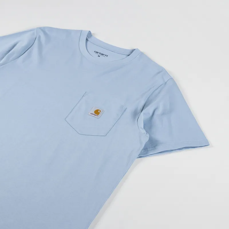 Carhartt WIP Pocket T Shirt Misty Sky-1