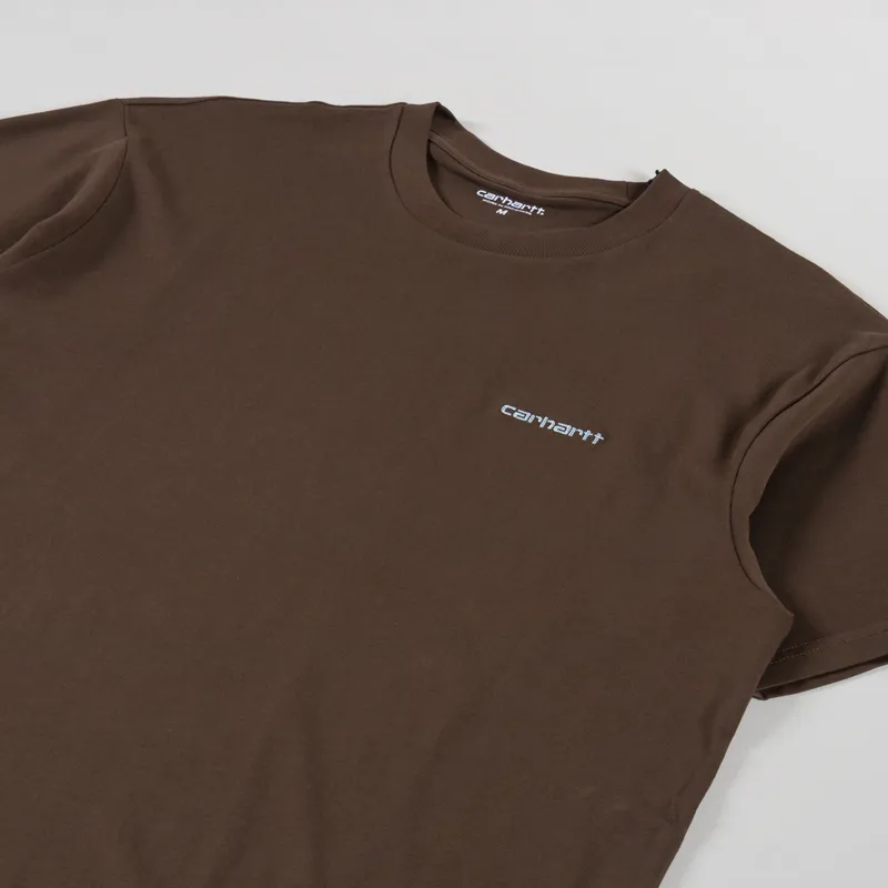 Carhartt WIP Script Embroidery T Shirt Liberica Air Sky-1