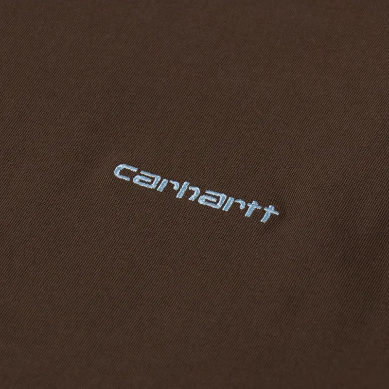 Carhartt WIP Script Embroidery T Shirt Liberica Air Sky-2
